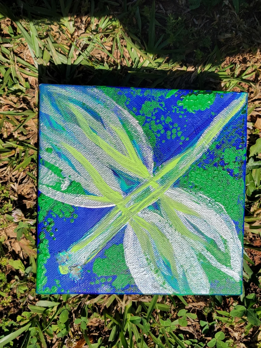 "Dragonfly Daydream" Original Artwork Created By Brea Marie 6in X 6in - Picture 6 of 10